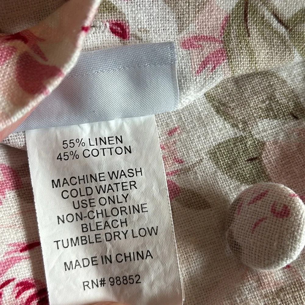 Simply Shabby Chic Pink and Cream Floral Fabric